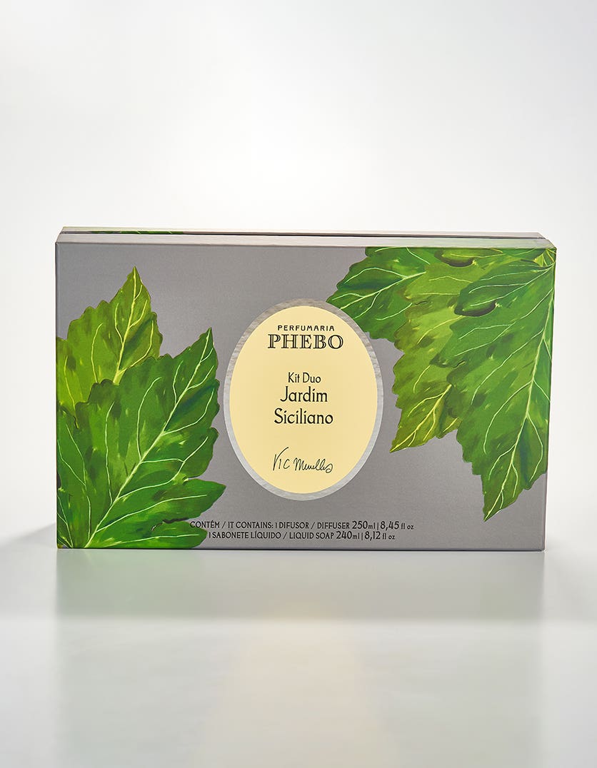 Kit Difusor de Ambientes 250ml + Sabonete Líquido Phebo Jardim Siciliano 240ml