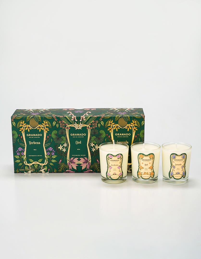 Kit Trio Velas Colonias Vintage 80g